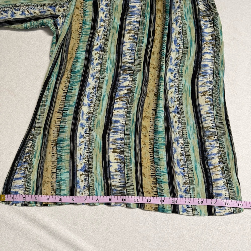 Vintage 90s AKF New York Rayon Wide Leg Palazzo Pants PM Boho Resort - Picture 11 of 15